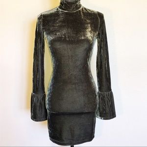 Necessary Clothing | Olive Velveteen Dress | Small